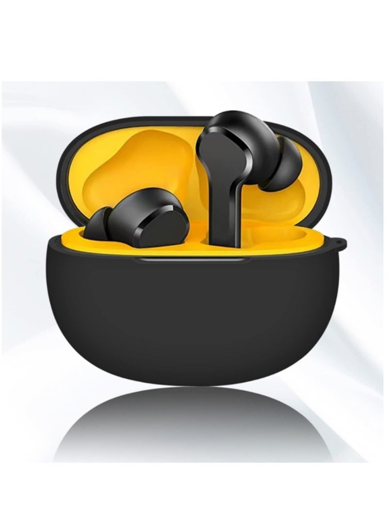 Silicone Protective Case For Realme Buds T100 Wireless Headphone Protector Case Cover Shell Housing Anti-dust Sleeve with Hook - Image 3