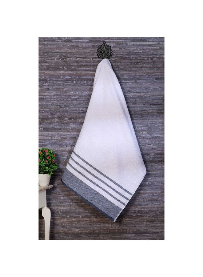 دانوب هوم منشفة حمام رينهارت أبيضكحلي  سم | ألياف عالية الأداء سريعة الجفاف فاخرة | فائقة النعومة عالية الامتصاص للاستخدام اليومي للحمام والمطبخ - Image 1