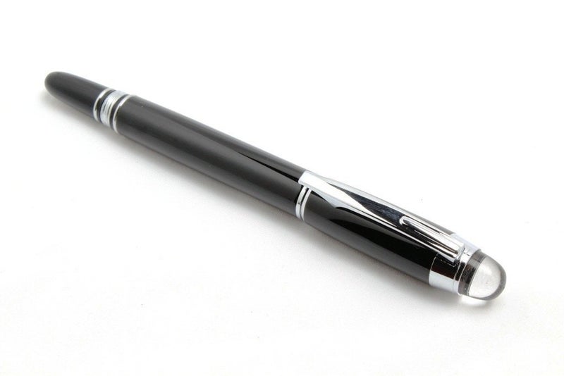 Goldleaf Baoer 79 Starwalker Black Fountain Pen with Silver Trim Checked (Black) - Image 2