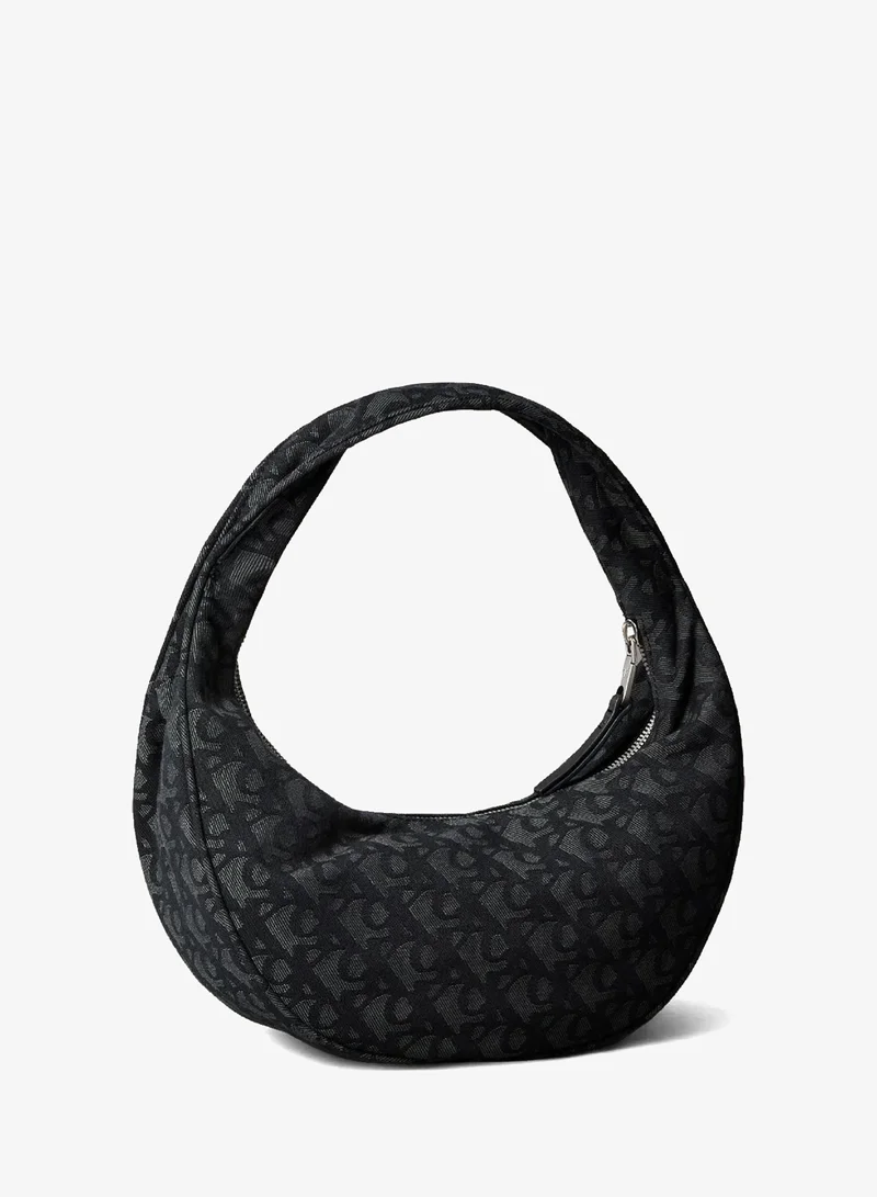 Calvin Klein Jeans Logo Jacquard Hobo Bag