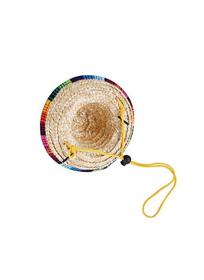 CheeseandU - CheeseandU 2Pack Handcrafted Pet Straw Hat with Adjustable Chin Strap, Lovely Sun Hat Funny Mexican Party Costume Party Photo Prop Dog Sombrero Hat for Dog/Puppy/Cat/Kitty - Image 1