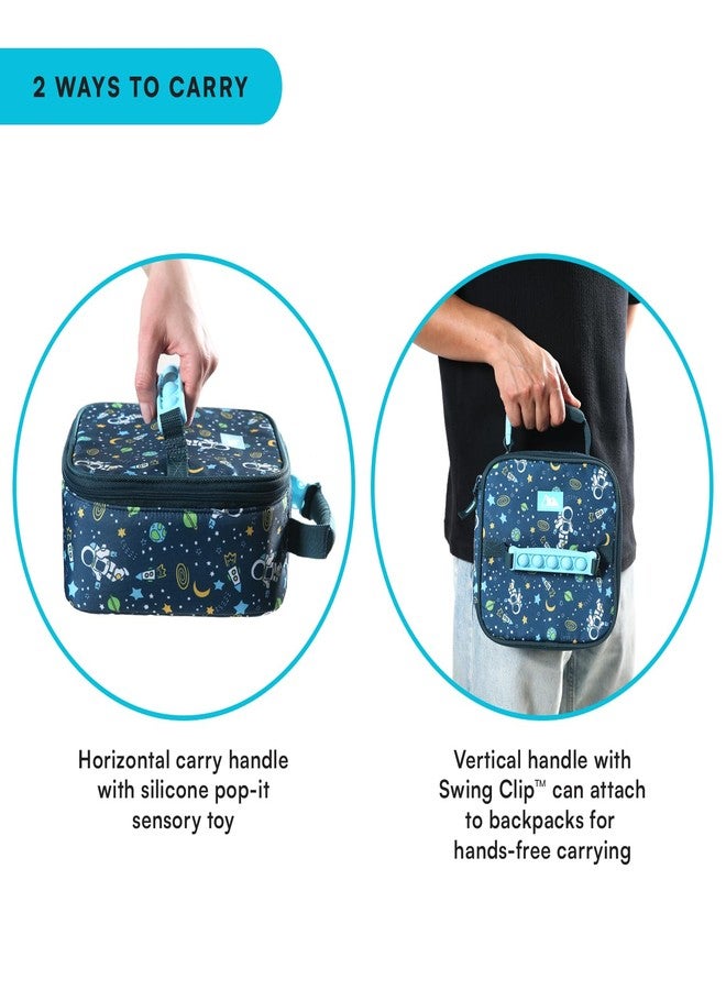 Arctic Zone Pop-it Kids Lunch Box Combo with Sensory Pop Handle, 210g Ice Pack, and Sandwich Container, Space Odyssey - Image 4