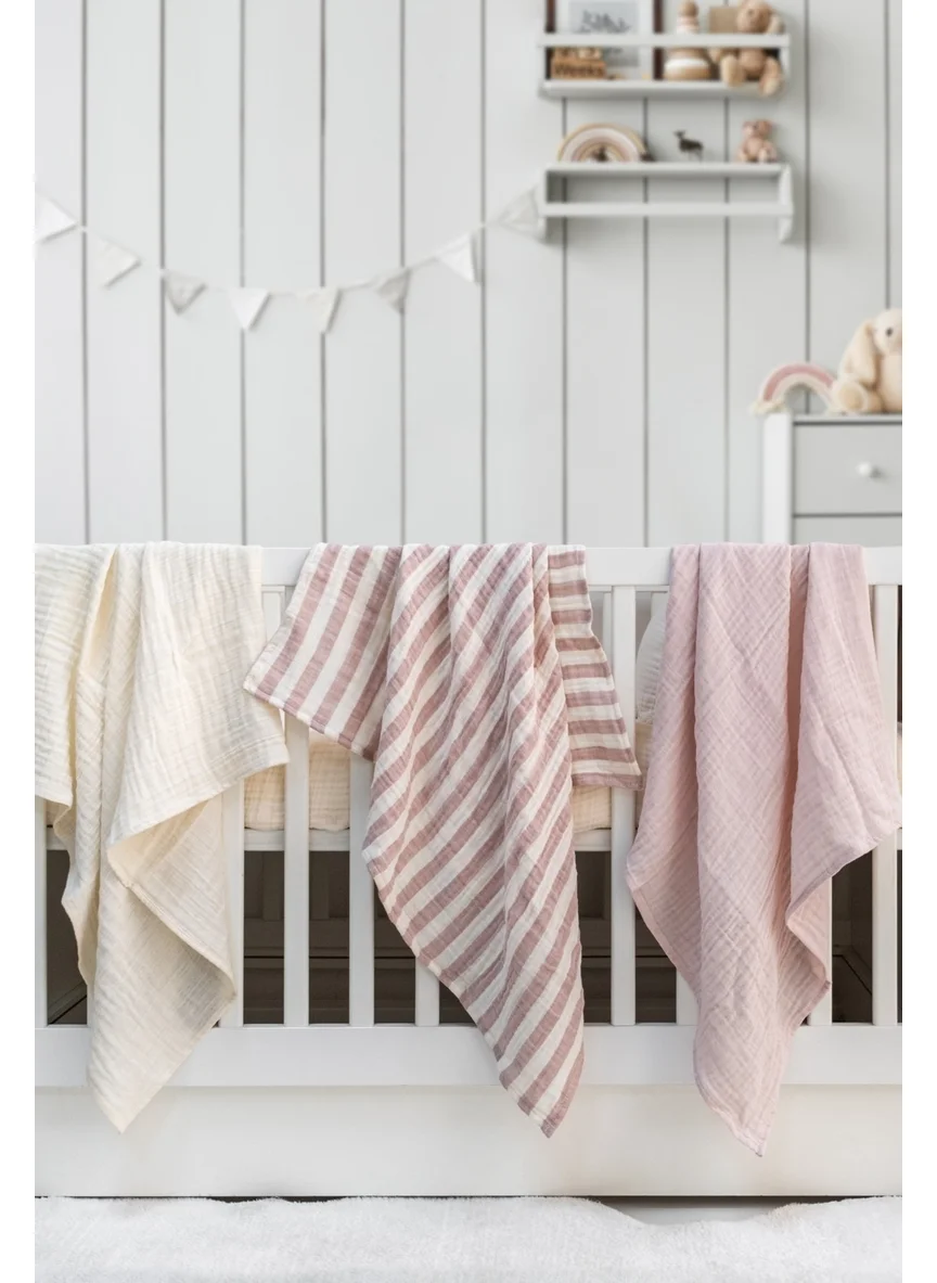 EIFIN Muslin Coverlet Set of 3 Cotton 70X80 cm