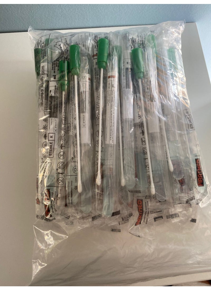Fıratmed - Swab Swab Stuart Transport Swab with Medium Sterile Gel (Swab with Medium) - Amb: 50 Pieces - Image 1