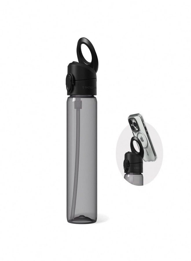 RhinoShield AquaStand Magnetic Bottle 27 oz | Tritan Water Bottle with Straw Lid, Sport Bottle with MagSafe Compatible Handle, Tripod with Adjustable Angles, Leak Proof, Lightweight - Classic Black - Image 1