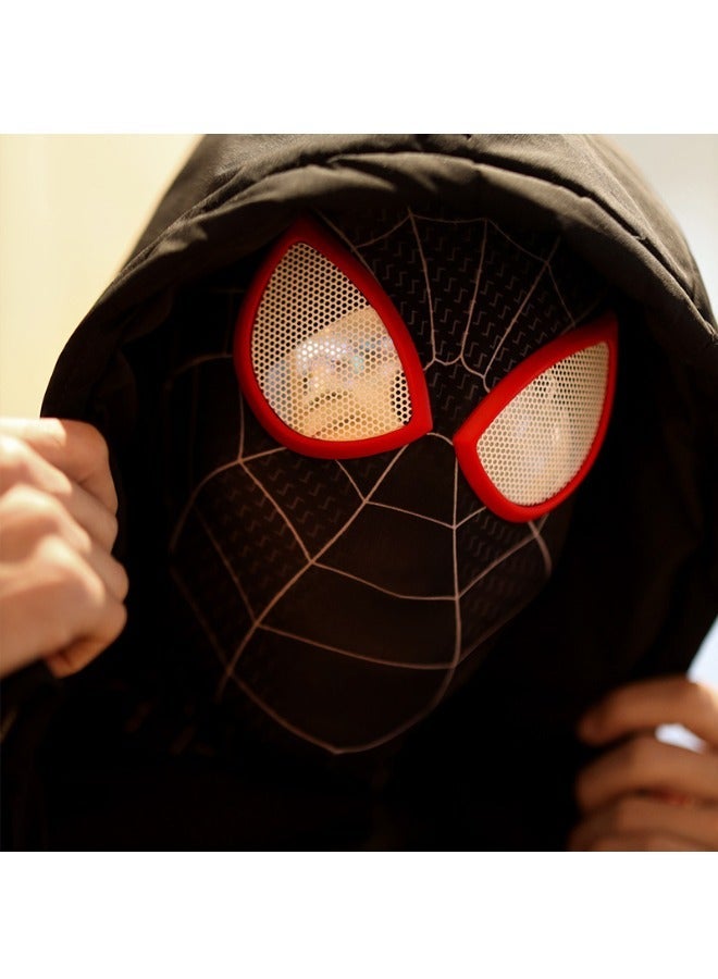 Miles Spider Masks, Superhero Masks Cosplay Costumes Mask, Black Spider Hero Mask, Superhero Cosplay Dress Up Masks for Age 6+ Years Old - Image 2