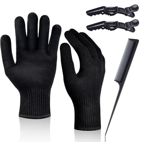 IKOCO Heat Proof Medium Glove Mitts for Hair Styling  2Pcs for Flat Iron Curling Wand and HotAir Brushes