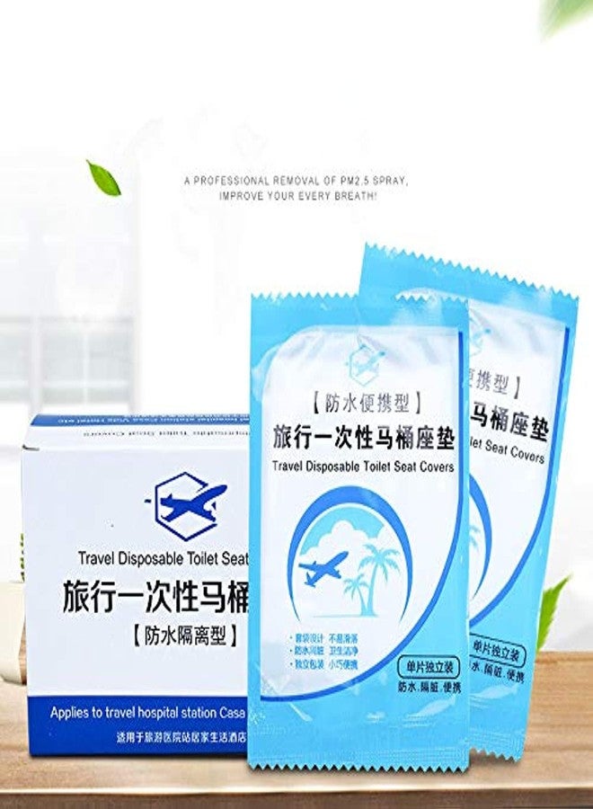 XICHEN - Pocket Size Disposable Plastic Toilet Seat Covers Travel Pack 50PCS ，40cmx48cm Individually Wrapped - Image 1
