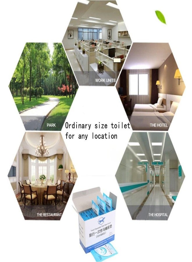 XICHEN - Pocket Size Disposable Plastic Toilet Seat Covers Travel Pack 50PCS ，40cmx48cm Individually Wrapped - Image 4