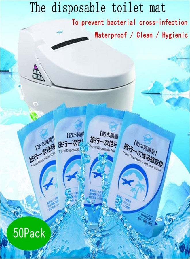 XICHEN - Pocket Size Disposable Plastic Toilet Seat Covers Travel Pack 50PCS ，40cmx48cm Individually Wrapped - Image 5