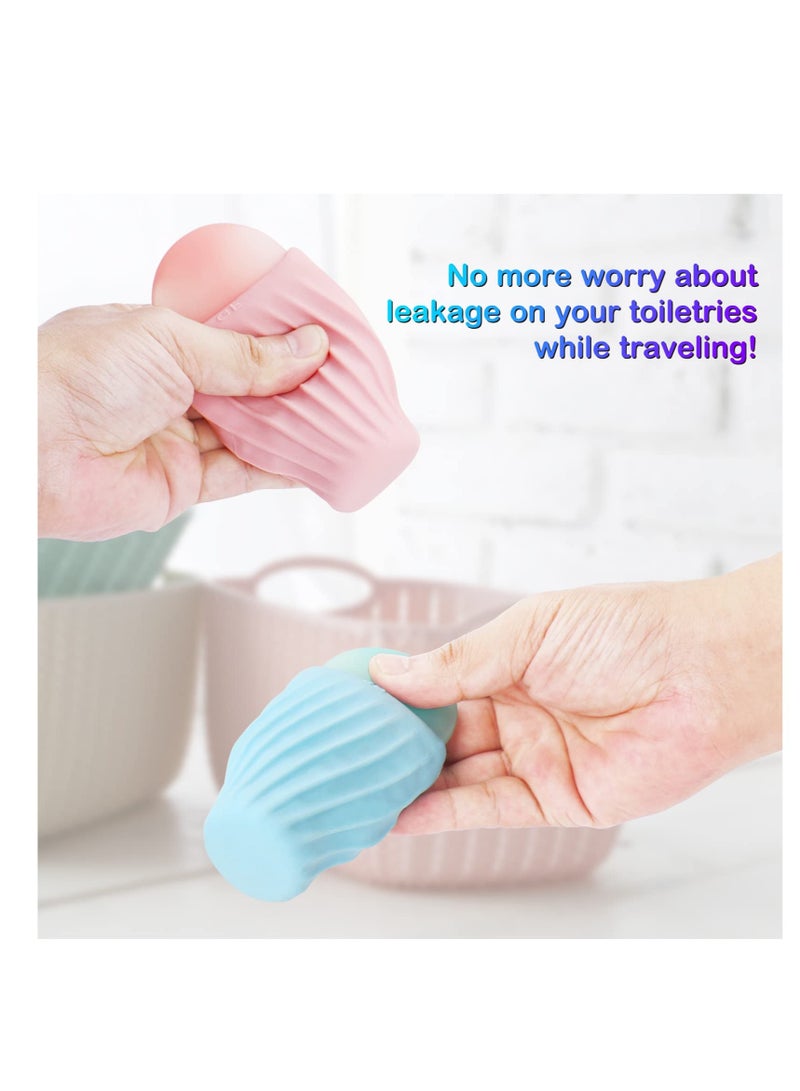 4 Pack Elastic Sleeves for Leak Proofing Travel, Leak Proof Sleeves for Travel Container in Luggage, Reusable Accessory for Travel Toiletries, Colorful - Image 5