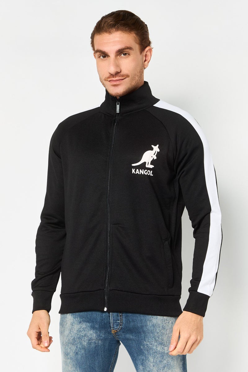 KANGOL Men Brand Logo Long Sleeve Sweatshirt, Black - Image 1