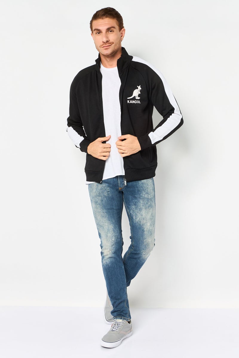 KANGOL Men Brand Logo Long Sleeve Sweatshirt, Black - Image 2