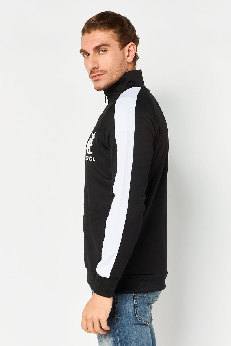 KANGOL Men Brand Logo Long Sleeve Sweatshirt, Black - Image 4