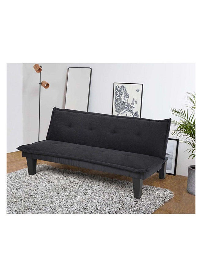 DANUBE HOME Manolo Fabric Sofabed Convertible Sleeping Sofa Bed Living Room Furniture For Home L165 x W80 x H73 cm Black  - Image 1