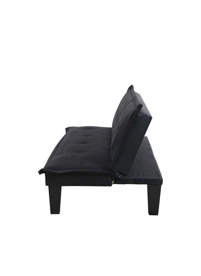 DANUBE HOME Manolo Fabric Sofabed Convertible Sleeping Sofa Bed Living Room Furniture For Home L165 x W80 x H73 cm Black  - Image 5