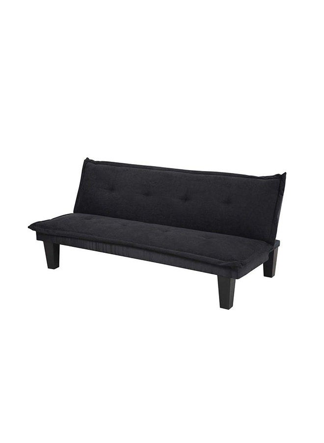 DANUBE HOME Manolo Fabric Sofabed Convertible Sleeping Sofa Bed Living Room Furniture For Home L165 x W80 x H73 cm Black  - Image 4