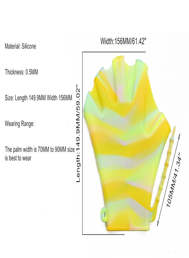 EXCEREY Kids Swimming Gloves Web Gloves Frog Pattern Hand Silicone Webbed Training GlovesWater Gloves (Green, One Size) - Image 3