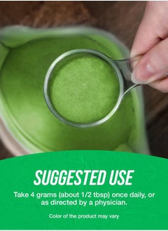 BULKSUPPLEMENTS.COM .com Organic Wheatgrass Powder - Superfood Supplement, Green Powder, Wheatgrass Powder Organic - Vegan & Gluten Free, 4g per Serving, 250g (8.8 oz) (Pack of 1)  - Image 4