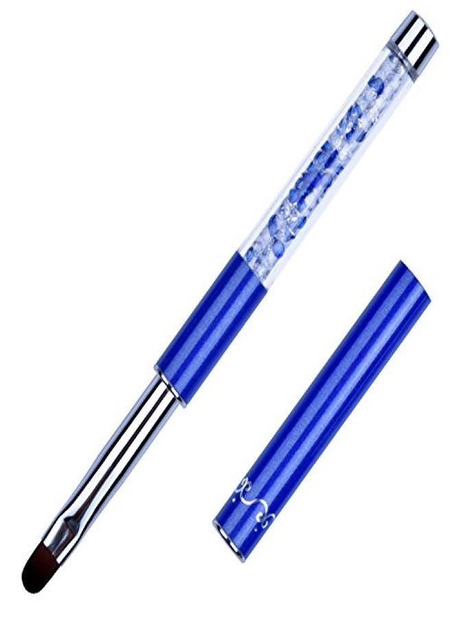 Ycyan 1Pcs Oval Uv Gel Nail Brush Rhinestone Handle Professional Nail Art Tools Size 8 - Image 1
