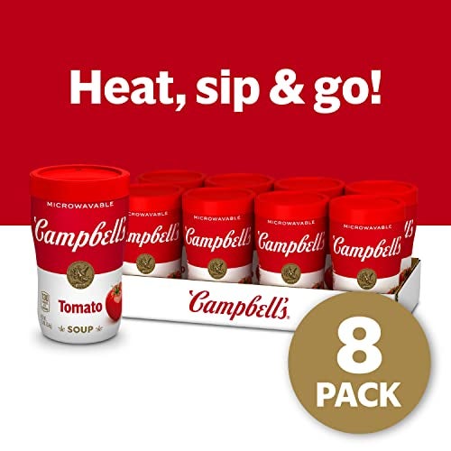Campbell's Sipping Soup, Classic Tomato Soup, 11.1 Oz Microwavable Cup (Case of 8) - Image 2