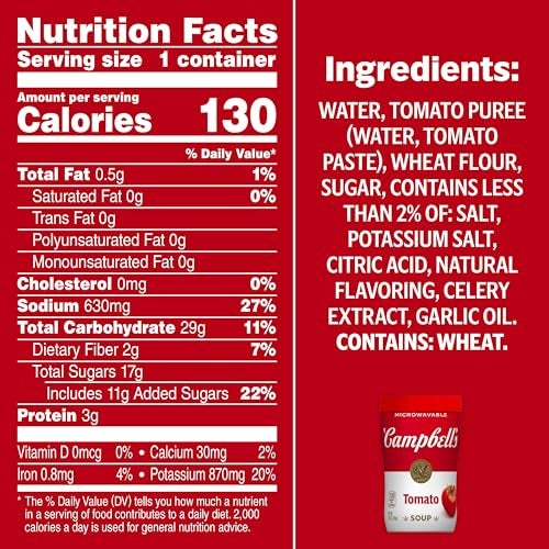 Campbell's Sipping Soup, Classic Tomato Soup, 11.1 Oz Microwavable Cup (Case of 8) - Image 5