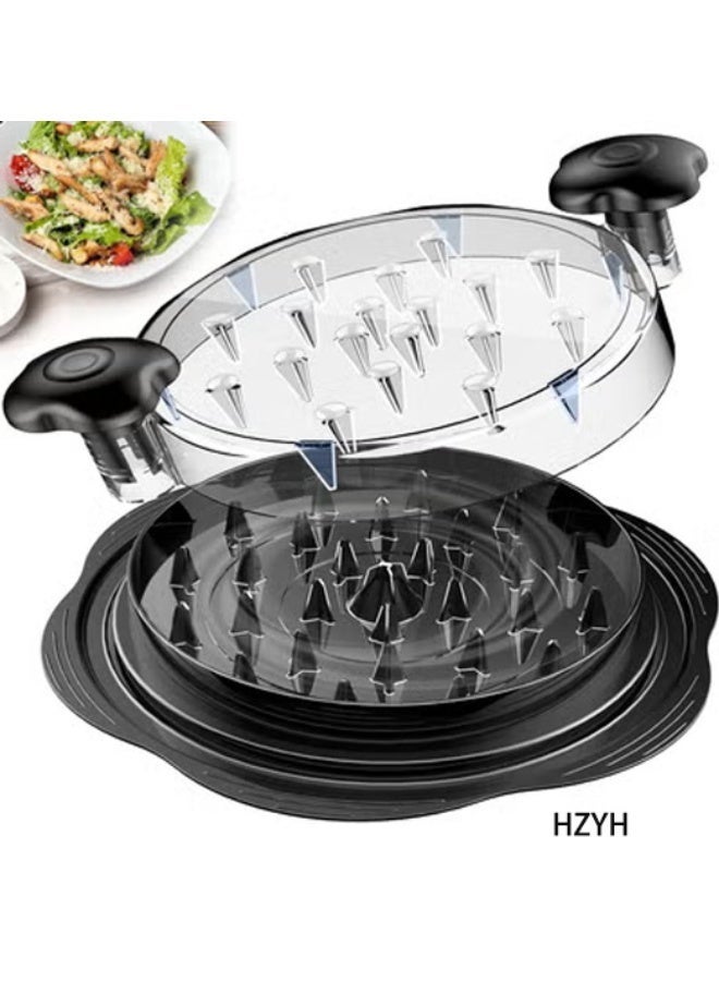 HZYH Chicken Shredder: Large Meat Shredding Tool with Clear Cover, Non-Skid Base, and Ergonomic  Handle - Image 1