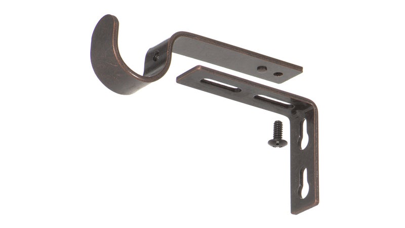 Ivilon Adjustable Brackets for Curtain Rods - for 7/8 or 1 Inch Rods. Set of 2 - Oil Rubbed Bronze - Image 3