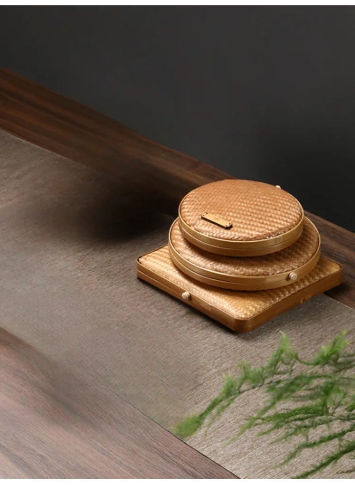 Tea Cake Tuo Tea Sealed Box Tea Storage Box Bamboo Weaving Sealed Tea Box Separate Tea Box Wake up Tea Box - Image 5