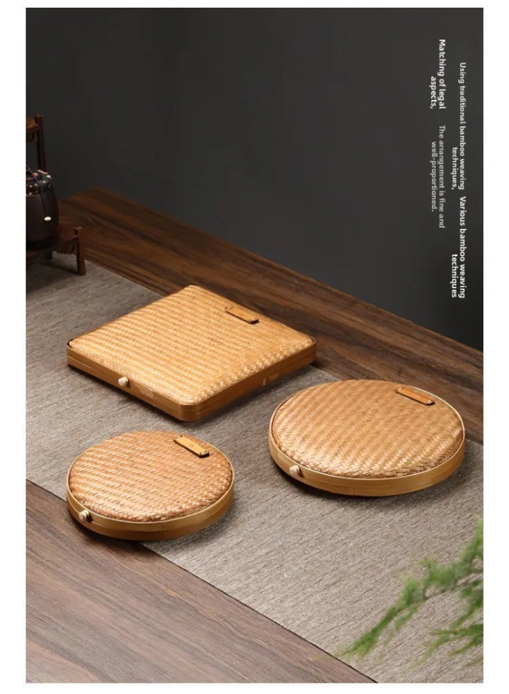 Tea Cake Tuo Tea Sealed Box Tea Storage Box Bamboo Weaving Sealed Tea Box Separate Tea Box Wake up Tea Box - Image 2