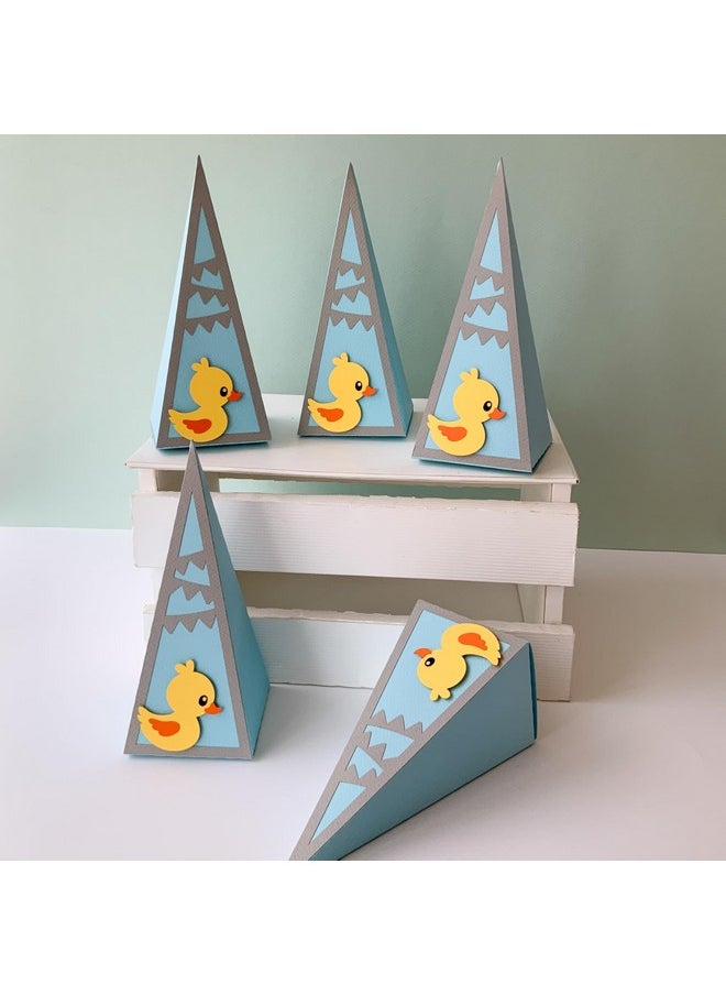 Pinfliers Pinfliers Duck Theme 1st Birthday Decoration|Return Favour For Baby Shower Function|Baby Announcement, Arrival,Rakshabandhan Paper Box|Birthday Centerpiece|5 Paper Return Favor Boxes|Multicolor  - Image 1
