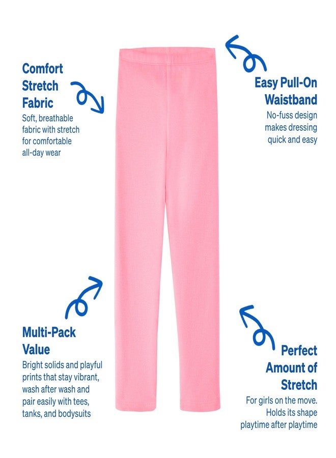 Garanimals Baby & Toddler Girl Lemons Leggings - Machine-Washable Kid's Clothes - Size 3T - Light Grey, Purple, Yellow, Pink - 4 Pack - Image 3