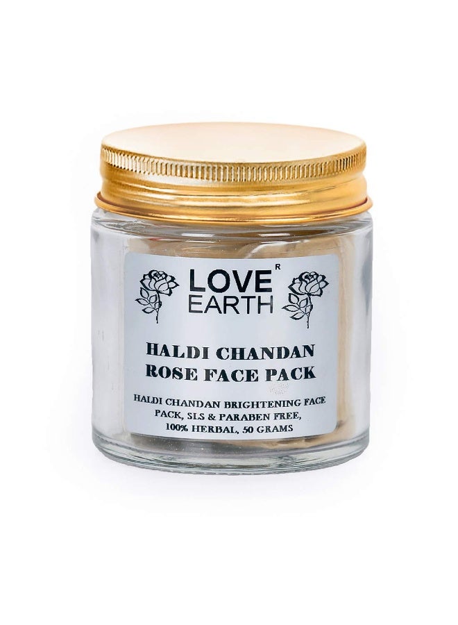 Love Earth Haldi Chandan Rose Face Pack With Amba Haldi & Chandan, For Face & Body, Paraben Free 30gm - Image 1