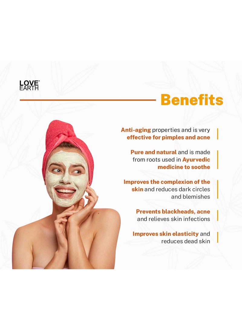 Love Earth Haldi Chandan Rose Face Pack With Amba Haldi & Chandan, For Face & Body, Paraben Free 30gm - Image 4