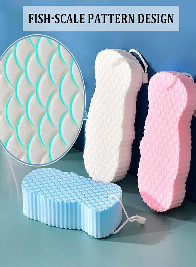 Ncry Body Scrubber Exfoliating 3D Bath Sponge - Dead Skin Sponge, Super Soft Body Shower Sponge to Spa, Reusable for Adults, Children and Pregnant Women (Multicolours) (1,2) (pack of 1) - Image 5
