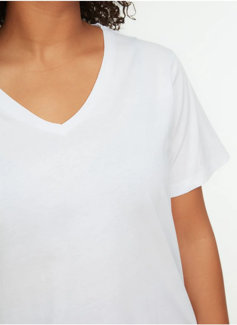 Trendyol Curve 2 Pack V-Neck T-Shirt