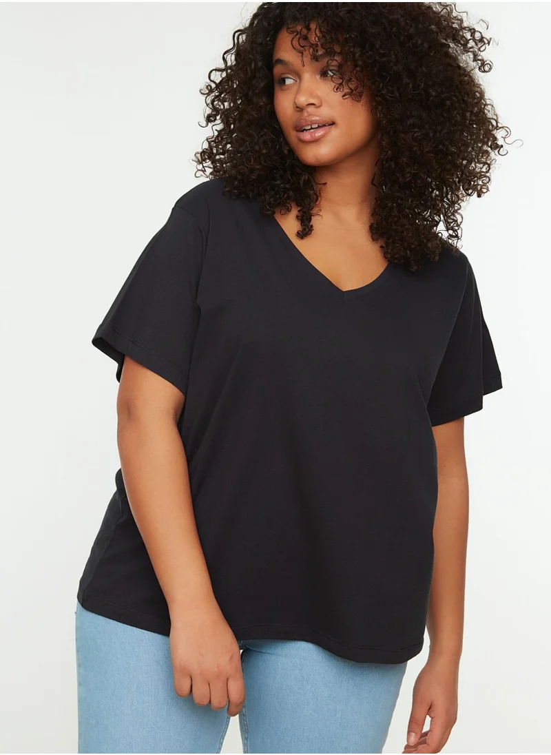Trendyol Curve 2 Pack V-Neck T-Shirt