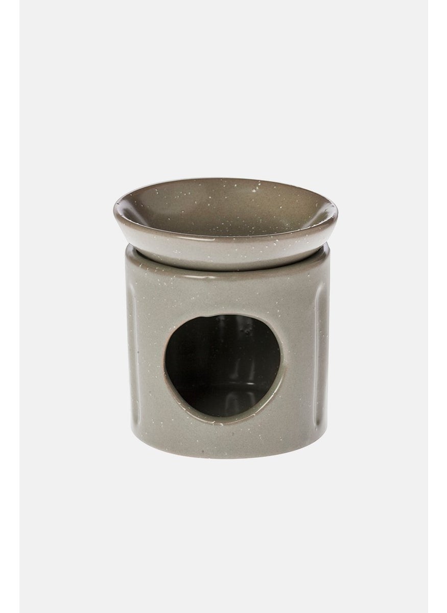 Muy Mucho Essential Oil Burner Wax Melt 10 H x 9 D cm, Olive  - Image 1