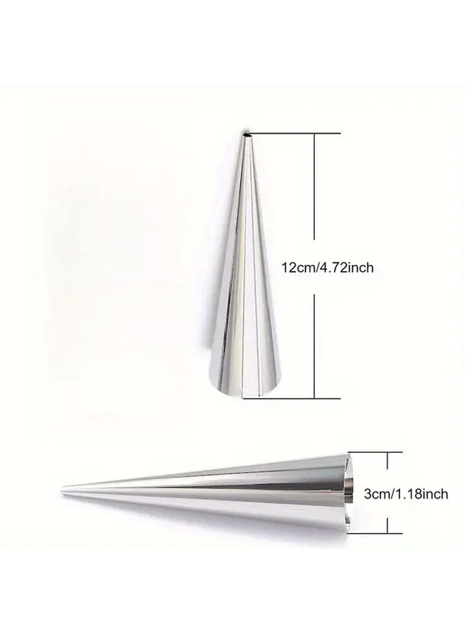 12 Pcs Stainless Steel Cream Horn Molds Spiral Croissant Tubes Ice Cream Cone Molds For Baking Pastries Cookies Bread Croissants And Cream Cones Durable Pastry Tools - Image 3