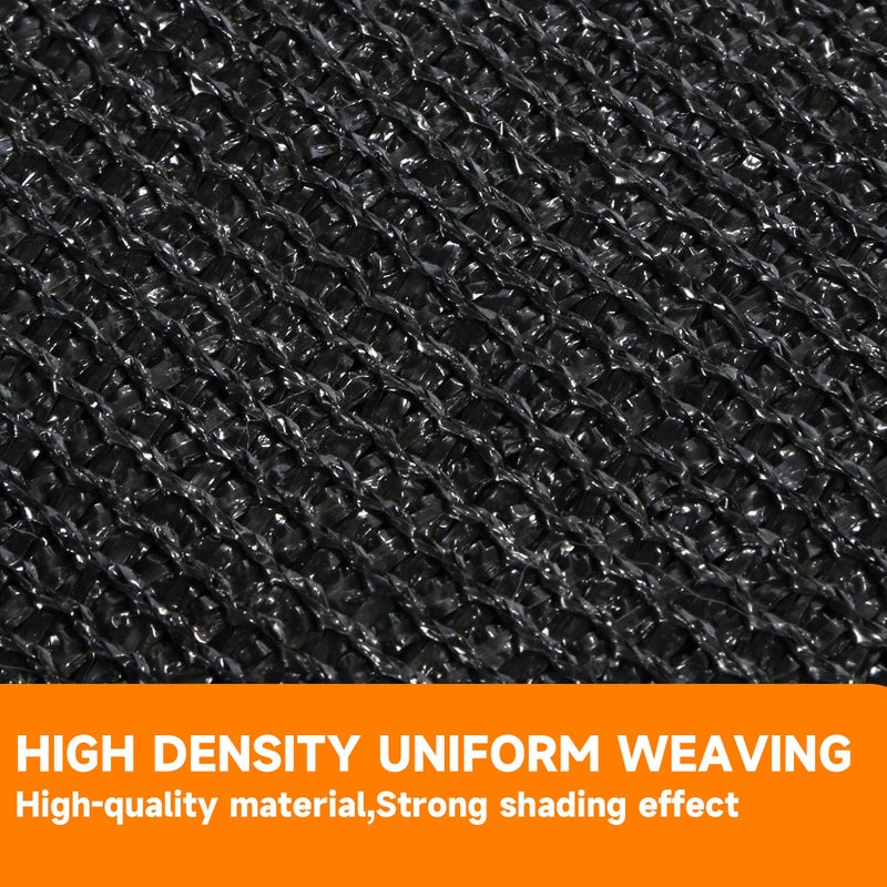 Eastarp 90% Shading Rate 8'x10' Black Shade Cloth,UV Resistant Durable Mesh Tarp with Grommets&Reinforced Edges, Shade Net Using for Plants Cover, Greenhouse, Dog Kennel, Patio, Chicken House - Image 4