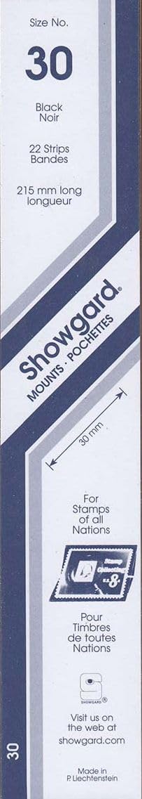 Showgard Strip Style Black Stamp Mounts Size 30 - Image 5