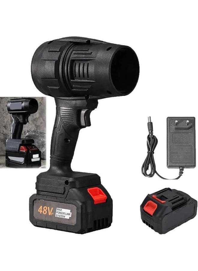 منفاخ هواء كهربائي محمول لاسلكي - قوة توربو لتنظيف وتجفيف السيارة، مجفف هواء متعدد الأغراض مع بطارية ليثيوم قابلة لإعادة الشحن مثالي لتنظيف الغبار والأوراق والشوايات - Image 1