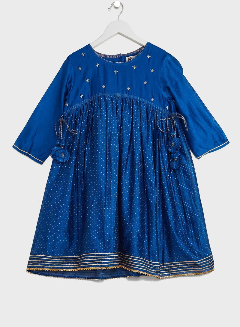 Fabindia Kids Long Kurta Salwar With Dupatta