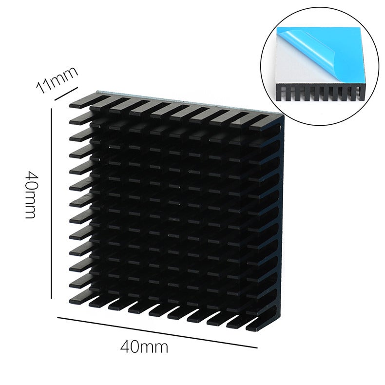 3DSWAY 3D printer accessories 42 stepper motor cooling fin aluminum radiator with thermal conductive sticker 40*40*11 Stepper motor cooling fin 