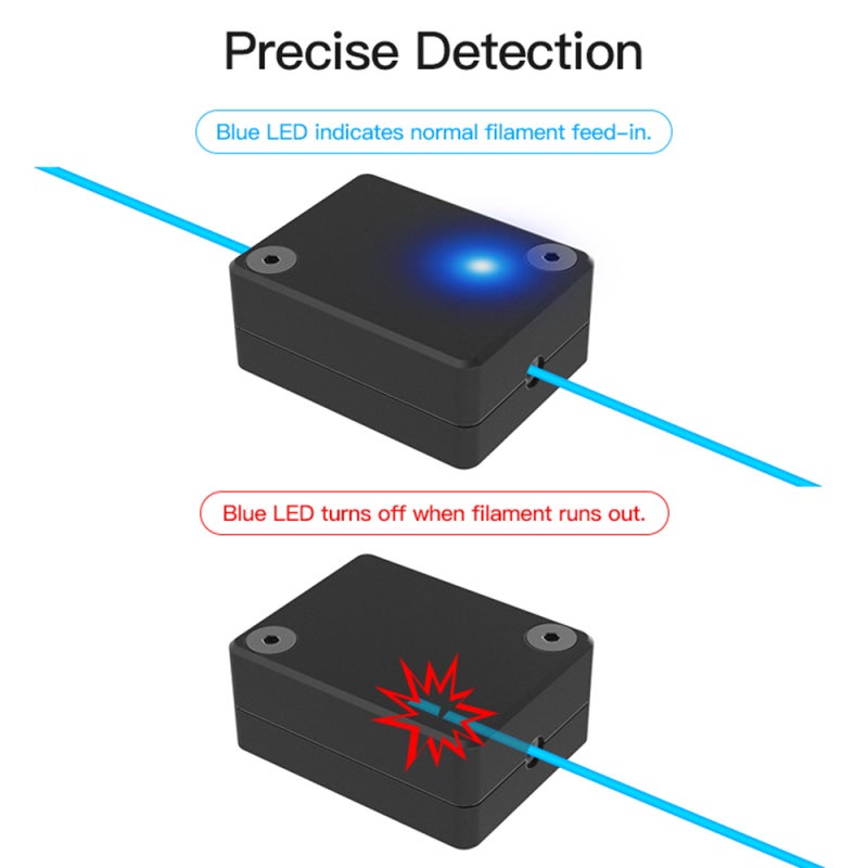 3D Printer Upgraded Accessory: Black Frosted Filament Detector Kit - Easy To Install Metal Guider For Ender-3 V3 SE, Ender-3 V3 KE 3D Printers - Image 3