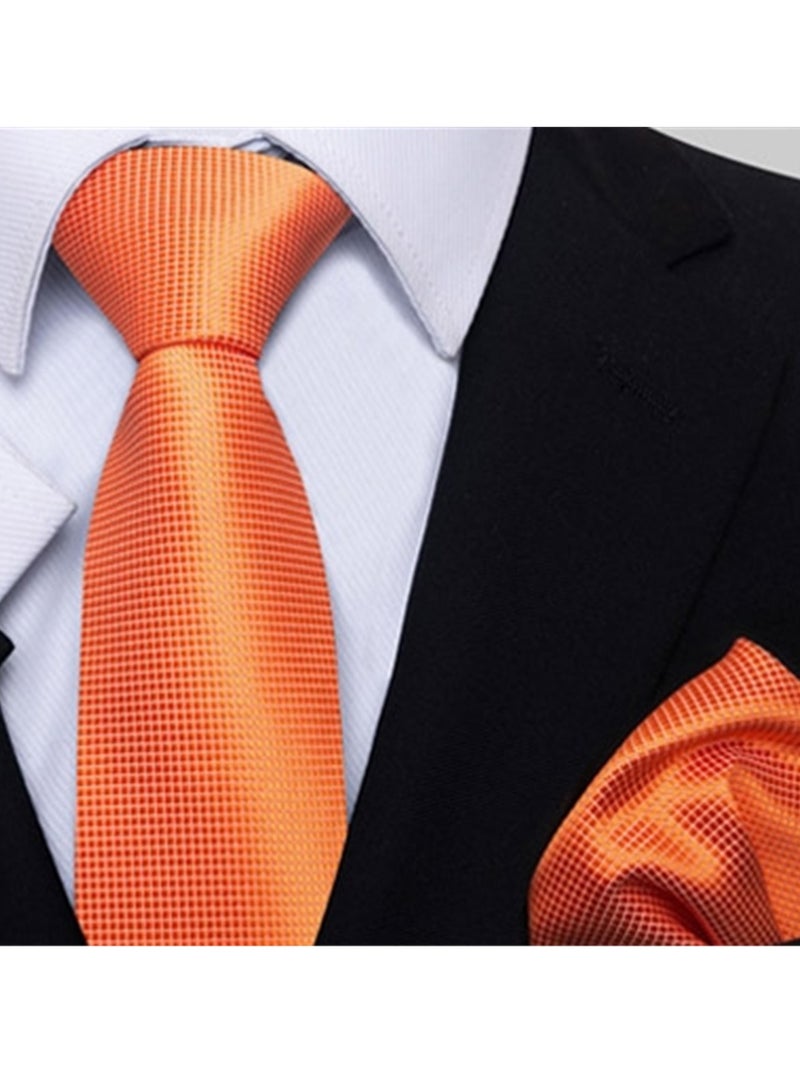 6pcs men's gift box set 3 ties 3 chest scarves fashion business tie square scarf set  - Image 3