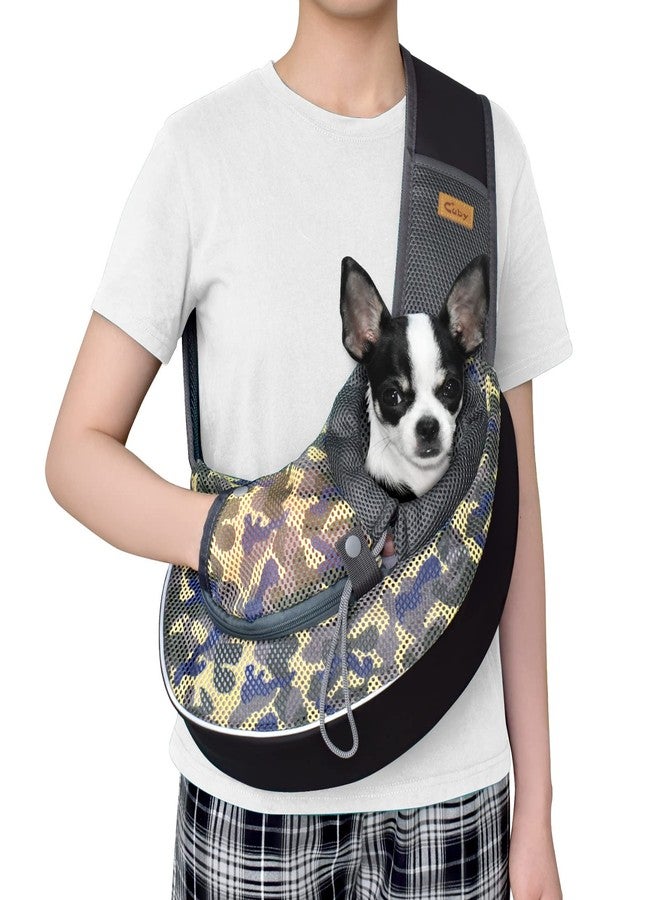 Cuby Pet Dog Sling Carrier for Small Dogs Cats Breathable Mesh Travel Safe Sling Bag Carrier for Dogs Cats Puppy (M Camouflage) - Image 1