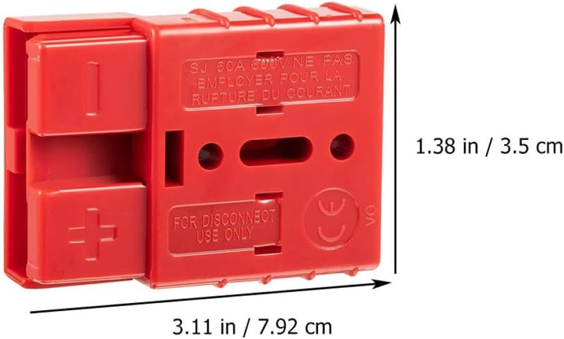 VOSAREA 1 Set Forklift Battery Connector Plug with Plated Terminals Dust Covers Reliable Power Connector for Heavy Duty Applications for Forklifts Outdoor Use - Image 2