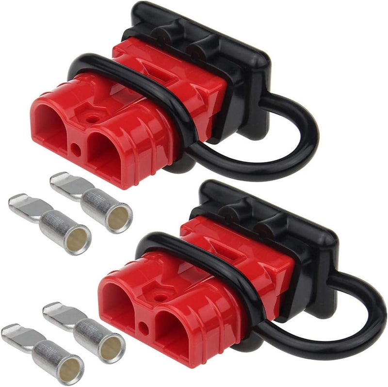 VOSAREA 1 Set Forklift Battery Connector Plug with Plated Terminals Dust Covers Reliable Power Connector for Heavy Duty Applications for Forklifts Outdoor Use - Image 1