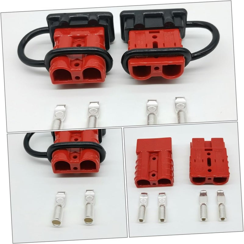 VOSAREA 1 Set Forklift Battery Connector Plug with Plated Terminals Dust Covers Reliable Power Connector for Heavy Duty Applications for Forklifts Outdoor Use - Image 4